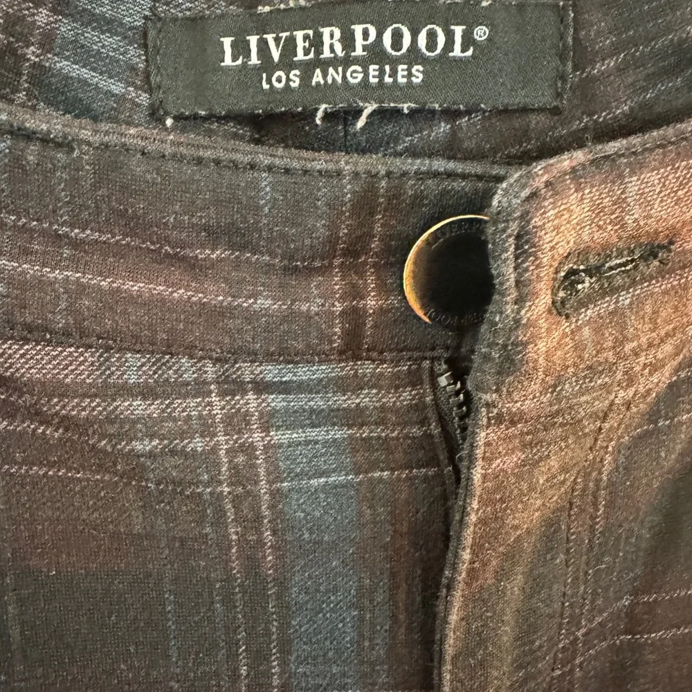 Liverpool Maroon & Blue/Black Plaid Preppy Flattering size 14